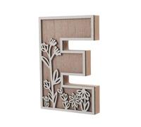 Toyvian Large Decorative Wood Letters for Wall Decor in Beige, Elegant Wooden Alphabet Letter E, Ready to Display and Light in Weight, for Nursery and Wedding Decorations