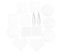 Toyvian Large Fuse Beads Boards with Clear Plastic Pegboards for DIY Craft Beads Includes Square Heart Hexagon and Round Shapes for Family Creativity and Color Coordination Activities