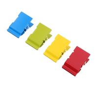 Toyvian Large Metal Binder Clips Colourful Multi-Purpose Clips Strong Clamping Force 4pcs for Secure Paperwork and Document Organisation for Home and Handcrafts