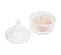 Toyvian Large round Makeup Setting Powder Puff Glass Case Applicator for Face Foundation Dusting Use Handle