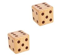Toyvian Large Solid Dice Table Game Props 2 Pieces Educational Entertainment Toy for Home School Bar Party Play
