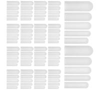 Toyvian Laundry Zipper Protector Silicone Covers 50pcs for Dryer and Washer Noise Reduction with Scratch Prevention and White Durable Material