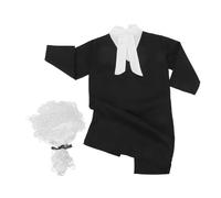 Toyvian Lawyer Costume with Judge Robe and Wig Long Sleeve Courtroom Role Play Outfit for Easy Wear Preschool Halloween Cosplay for Party and Holiday Performances