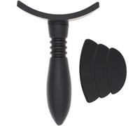 Toyvian Lazy Eyeshadow Stamp Set 4Pcs Silicone Applicator with Black Handle, Large Medium Small Stamps for Easy Eye Makeup at Home