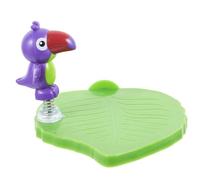 Toyvian Leaf-shaped Parrot Stand Platform Bird Perch for Cockatiels and Pet Birds, Plastic Cage Accessory for Exercise and Play in Birdcages