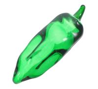 Toyvian Lifelike Chili Pepper Figurine Fake Veggies Crystal White Crystal Maintenance-free Realistic Design Artistic Flair Home Decor for Chinese Restaurants