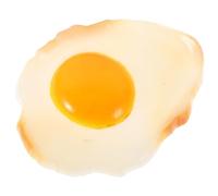 Toyvian Lifelike Fried Egg Model PVC Corrosive Fake Food Prop for Restaurant Hotel Museum Decoration and Movie Scene Use Realistic Artificial Fried Egg Ornament for Home Display and
