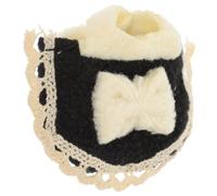 Toyvian Lightweight Breathable Small Pet Vest Clothes for Hamster and Rat, Cute Black Lint Material T-shirt for Playing and Theme Parties