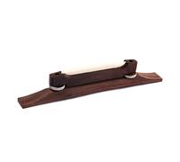 Toyvian Lightweight Polished Archtop Guitar Bridge with Bone Saddle and Rosewood Base, Height Adjustable Metal Wood Construction for Jazz Style Acoustic Guitar