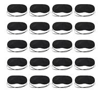 Toyvian Lightweight Sleeping Eye Mask with Elastic Strap, Black Soft Polyester and Sponge Eye Shade for Travel and Airplanes, Comfortable Lightproof Cover for Most People