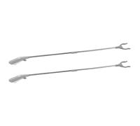 Toyvian Long Reach Trash Picker 2pcs Foldable Grabber Tool 1m Lightweight for Beach Trips and Outings to the Park, Plastic and Stainless Steel