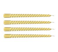Toyvian Long Threaded Taper Candles 4Pcs Gold Scented Candles for Romantic Candlelight Dinner, Wedding Ceremony, Birthday Party and Valentine’S Day