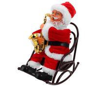 Toyvian Lovely Santa Electric Decorative Santa Christmas Party Present Xmas Ornament Festival Supply Red