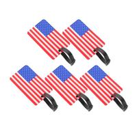 Toyvian Luggage Tags Compact Style with 5pcs PVC Vibrant National Flag Designs Enduring Stitching and Suitable for Bus Card and Travel Bag Use Trips or Group Travel