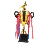 Toyvian Luxury Metal Trophy Cup Crown Cap Award Trophy for Pigeon Races Sports Events and Award Ceremonies Dove Design