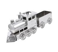 Toyvian Luxury Retro Stainless Steel Steam Train Model with Coal Car Unique Table Display Ornament for Home and Office Decor Desktop Adornment for Adults