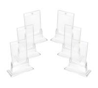 Toyvian Magnetic Card Holder with Stand 35pt Hard Plastic Protector Case 6pcs with High Transparency and Waterproof Design, for Display and Storage for Collectible and Baseball Cards