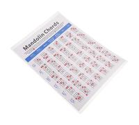 Toyvian Mandolin Chord Diagram Poster with Fretboard Notes, Colorful Practical Mandolin Chord Chart on Copperplate Paper, Musical Instrument Supplies for Beginners and Players