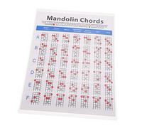 Toyvian Mandolin Fingering Diagram Creative Coated Paper Mandolin Chord Chart Design for Practice and Learning Chords at Home Music Class