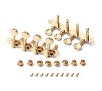 Toyvian Mandolin Guitar Machine Heads Tuning Pegs 4l4r Set with Mounting Screws and Ferrules Gold for 8-string Mandolin and Guitar Accessories