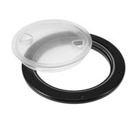 Toyvian Marine Boat Deck Hatch Cover 8-inch round 6-hole Screw Mount Inspection Access Plate Detachable Waterproof Plastic Cover for Kayak Yacht Sailing Watercraft