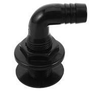 Toyvian Marine Drain Plug Drain Stop Valve with Flapper Valve 90 Degree Angled Black Reusable Reusable Reusable Reusable Reusable Reusable Plastic Easy Installation for Yacht and Fishing