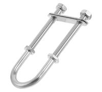 Toyvian Marine-grade Stainless Steel U Bolt M8 Heavy-duty Boat Stern Tie down Hardware for Deck Fastening, Corrosion-resistant Marine U Shape Bolt for Boating and Sailing Applications