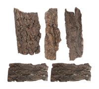 Toyvian Mat Rustic Cork Naturalistic 5pcs for Climbing Bark Panels, Lightweight Tree Décor Accessory Bearded Dragon Gecko Terrarium Habitat Aquarium