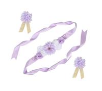Toyvian Maternity Flower Sash Belt Set Comfort for Shower Pregnancy Photo Shoots Soft Materials Long for Expecting Mothers Various Stages