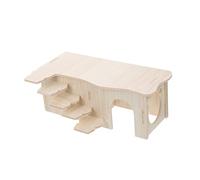Toyvian Maze Toy for Hamsters Wooden Hideaway Ladder Small Animal Bed Boredom Breaker