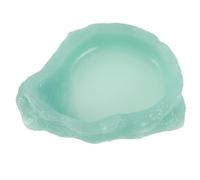 Toyvian Meal Terrarium Water Bowl Reptile Dishes Night Gecko Feeder Small Turtles Gecko Water Bowl Reptile Food Bowl Reptile Light Tortoise Resin Light Green
