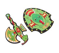 Toyvian Medieval Sword Prop for Soft Foam Swords with Shield Noise-reducing Safe Role-playing Accessories for Boys and Halloween Cosplay Adventure