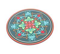Toyvian Meditation Sound Bowl Mat Embroidery Cushion for Yoga and Relaxation Exotic Deep Design for Meditation Spaces and Hippy Decor
