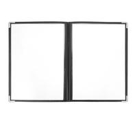Toyvian Menu Covers for Restaurant, Pvc Waterproof Folder with Black Trim, Single Page Double View, Easy to Read for Cooking the Kitchen and Home Use