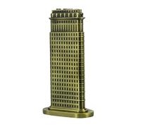 Toyvian Metal Architecture Model of Flatiron Building Alloy Desktop Decoration Souvenir Unique Design for Office or Home Decor