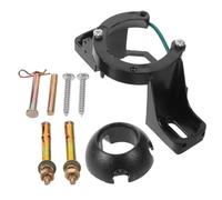 Toyvian Metal Ceiling Fan Mount Bracket with Hanger Ball Adapter and Installation Screws Kit Sturdy Black Metal Ceiling Fan Box Mount and Dining Areas Ensures Maximum Stability and Easy