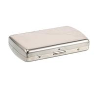 Toyvian Metal Cigarette Case Holder for 12 Cigars with Airtight Sealing Performance, Retro Style Outdoor Accessory in Silver, Compact and Sturdy for Camping and Travel
