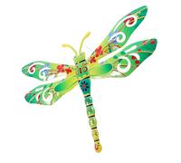 Toyvian Metal Dragonfly Wall Art Decor Iron Hanging Decoration for Garden Patio Fence Unique Dragonfly Sculpture for Living Room and Backyard