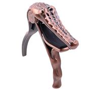 Toyvian Metal Guitar Capo Crocodile Design for Acoustic Electric Classical Guitars Quick Release Labour-Saving Arc Red Bronze