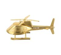 Toyvian Metal Miniature Helicopter Toy: Diecast Aircraft Collectible - Zinc Alloy Model Airplane for Boys & Girls Birthday Party Favor - Retro Helicopter for Desk Shelf Window Display