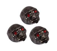 Toyvian Metal Skull Guitar Volume and Tone Knobs Electric Guitar Potentiometer Knobs Black 3 Pieces