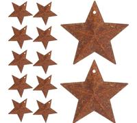 Toyvian Metal Star Charms 50Pcs Rusty Finish Pendants for DIY Crafting Holiday Decorations with Easy Hang Feature