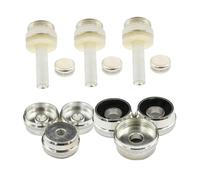 Toyvian Metal Trumpet Piston Button Buckles 12 Pieces Trumpet Button Snap Kit Easy Install Durable for Practice and Performance