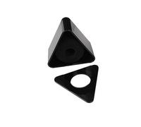 Toyvian Mic Logo Station for Professional Interview, Triangular ABS Plastic Microphone Flag Stand with 1.54-Inch Hole, Large Logo Display for Mic Flags
