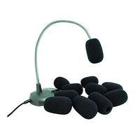 Toyvian Mic Windscreen Cover Set 10pcs Lavalier Lapel Mic Windscreen Foam Material 10mm Inner Diameter