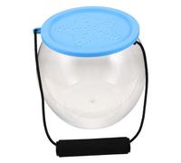 Toyvian Micro Landscape Feeding Box Plastic Fish Tank Plastic Fishing Bucket Gold Fish Bowls Round Flower Vase Mini Aquarium Tank Air Planter Bulb Glass Transparent