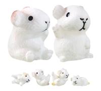 Toyvian Micro Landscape Ornaments Miniature Gardening Accessories Lightweight Portable Guinea Pig Animal Models 6pcs Mini Pig Figurines Resin for Desk or Nightstand Decoration