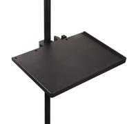 Toyvian Microphone Stand Tray, Adjustable Mic Stand Tray Mount Clamp on Rod Holders, Clamp Compatible with Most Microphones Stands for Live Streaming,Karaoke, Recording