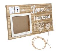 Toyvian Milestone Photo Frame Wooden Digital Props Sonogram Picture Frame Cards Decorative Photo Display for Shower