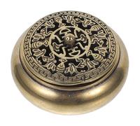 Toyvian Mini Brass Incense Burner Censer Decor for Aromatherapy with Stick Coil Compatibility Multifunctional Desktop Ornament for Home Office Relaxation and Artistic Ambiance